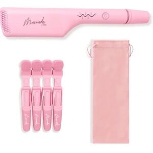 MERMAID MY WAVE KIT -PINK DOUBLE WAVER, 4 GRIP CLIPS, AND PINK CASE NEW IN BOX